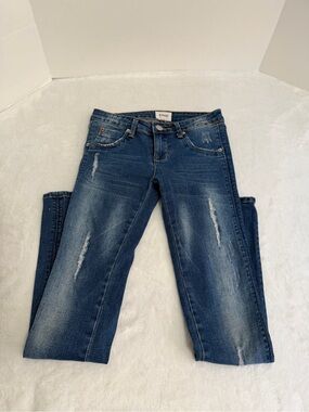 Hudson Girl’s  Distressed Mid-rise Blue Denim Jeans Size 10